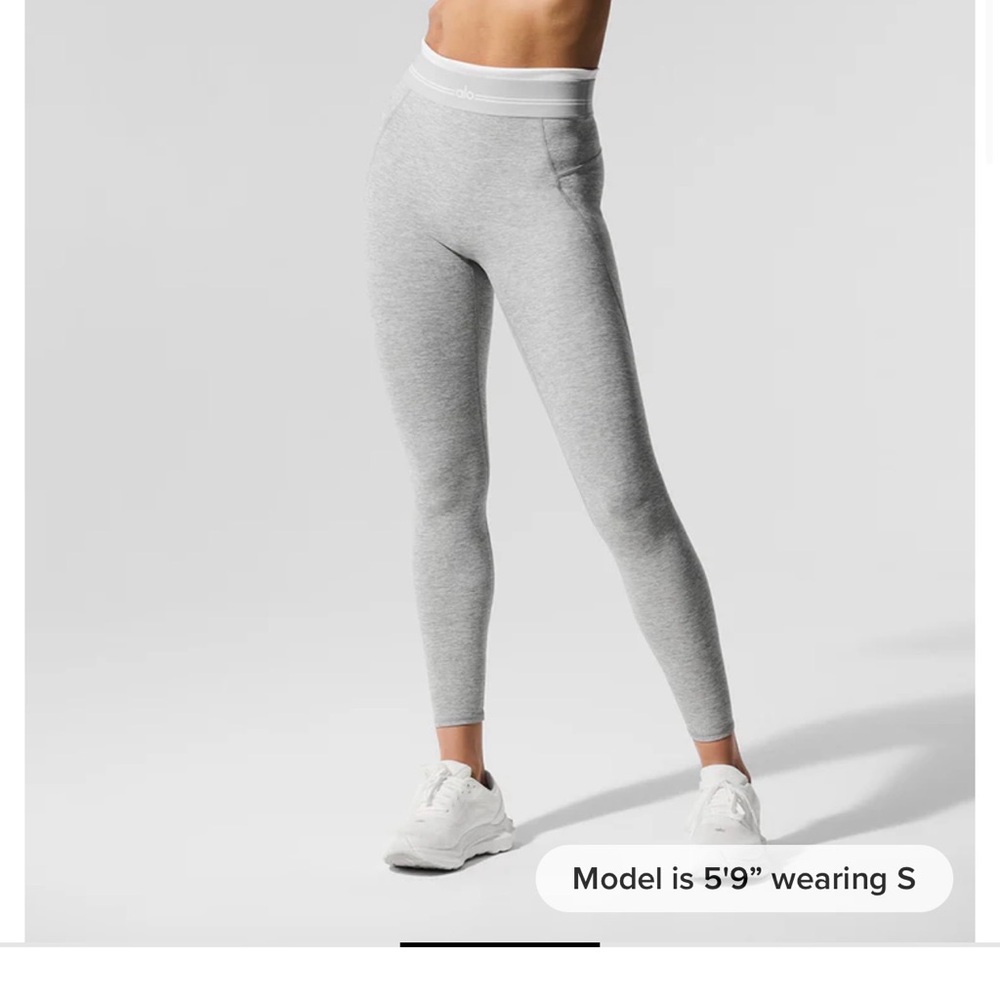 ALO Yoga Heather Gray High-Waist Leggings